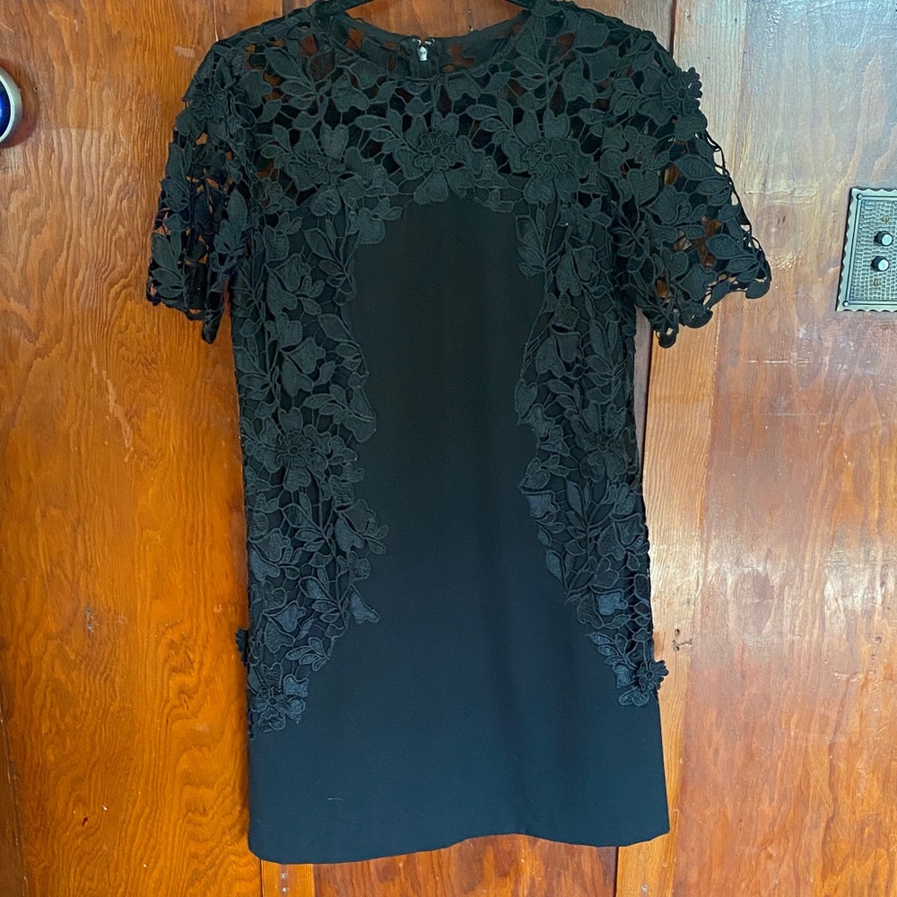 Tahari Lace Appliqué Shift Dress